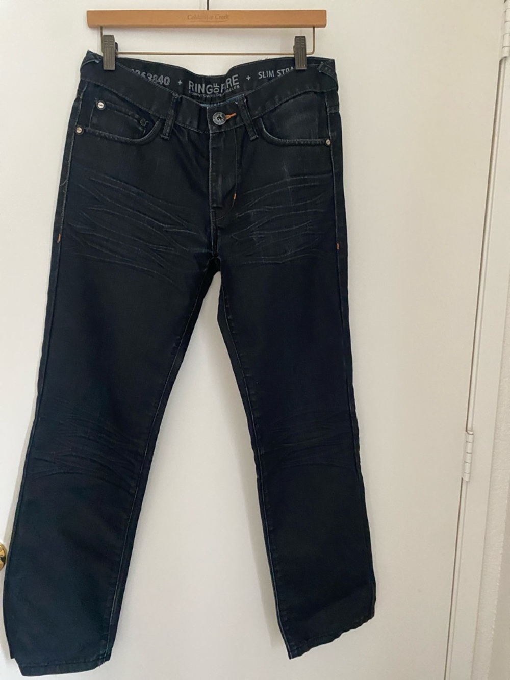 Ring of Fire Slim Straight Jeans - Black